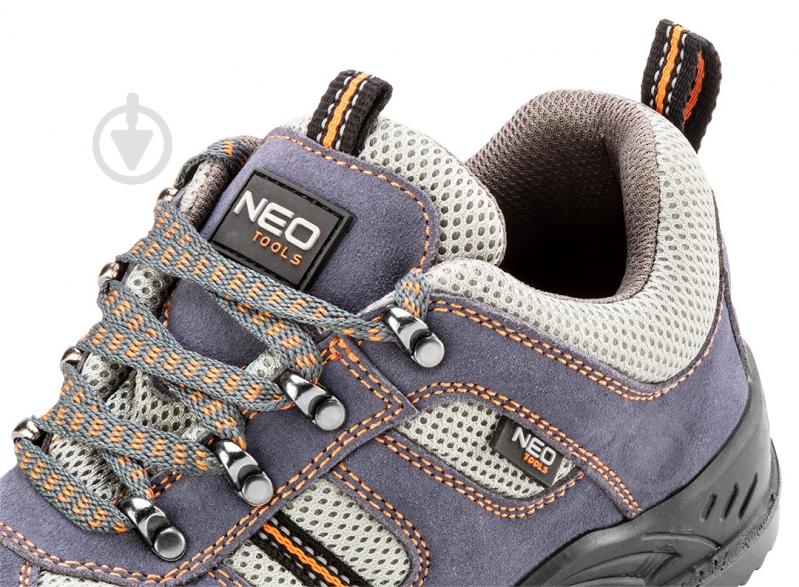 Полуботинки рабочие NEO tools S1P SRC с металлическим подноском р.39 82-030 синий с серым - фото 3