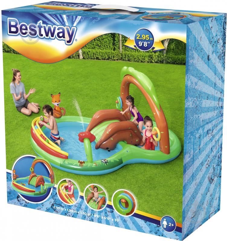 Бассейн надувной Bestway Playing Woods 295х199х130 см - фото 2