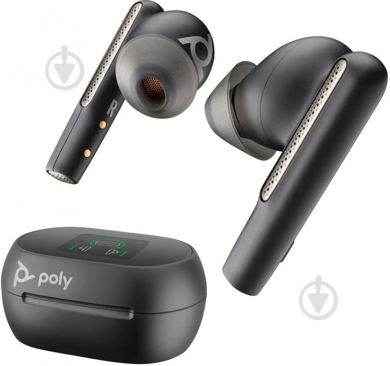 Bluetooth-гарнітура Poly TWS Voyager Free 60+ black (7Y8G4AA) - фото 1