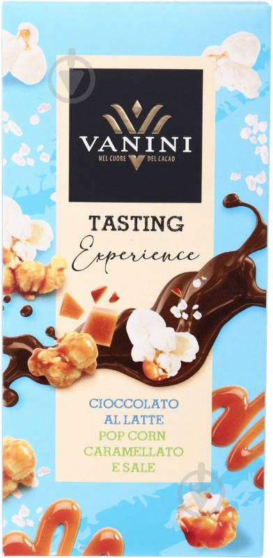 Шоколад Vanini Tasting Experience cioccolato al latte pop corncaramellato e sale 100 г - фото 1 Шоколад Vanini Tasting Experience cioccolato al latte pop corncaramellato e sale 100 г - фото 1