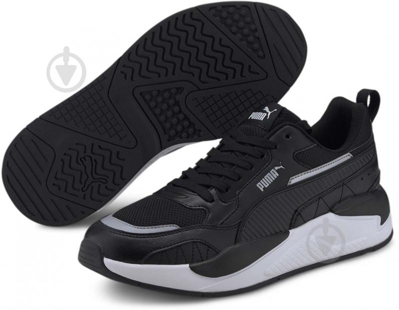 Кроссовки мужские демисезонные Puma X-RAY 2 SQUARE PUMA BLACK-PUMA BLACK-PUM 37310808 р.39 черные - фото 3