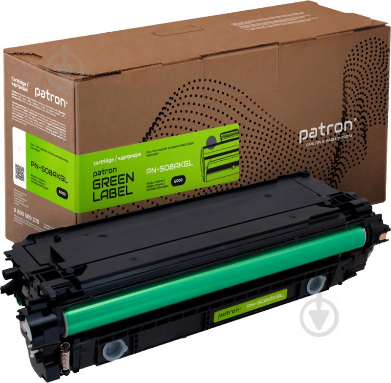 Картридж Patron HP 508A CF360A Green Label PN-508AKGL (CT-HP-CF360A-B-PN-GL) чорний - фото 1