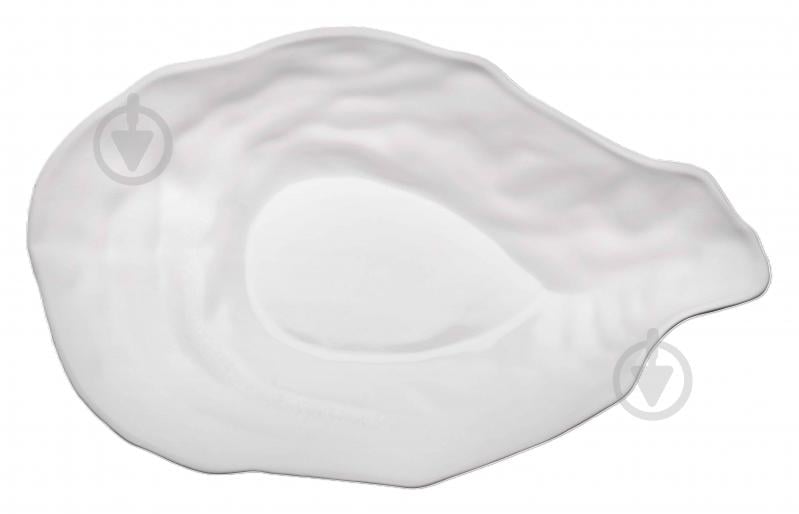 Тарелка салатная Dovbysh Porcelain Ракушка 33х20 см 800 мл Khvylya белая - фото 1 Тарелка салатная Dovbysh Porcelain Ракушка 33х20 см 800 мл Khvylya белая - фото 1