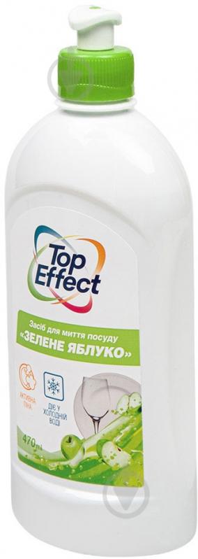 Засіб для ручного миття посуду TopEffect Зелене яблуко 0,47 л - фото 2