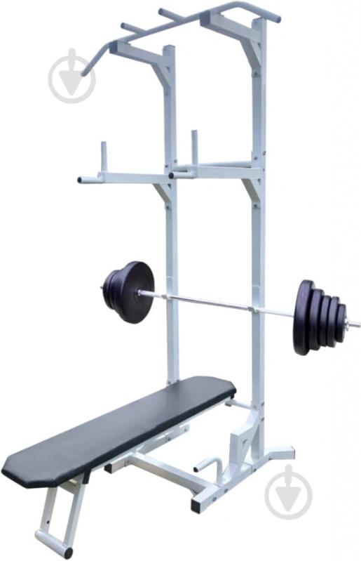ᐉ Скамья для жима RN-Sport + турник + пресс + брусья + штанга 75 кг ...