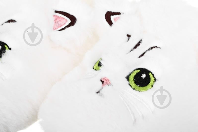 Тапочки для девочек HW Котик р.34-35 белый NULL - фото 2