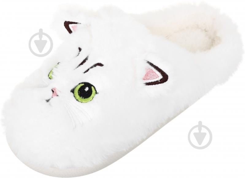 Тапочки для девочек HW Котик р.34-35 белый NULL - фото 3