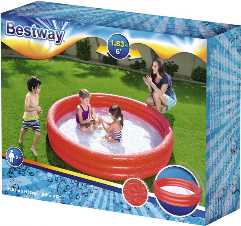 Басейн надувний Bestway Play Pool 183х33 см червоний - фото 2
