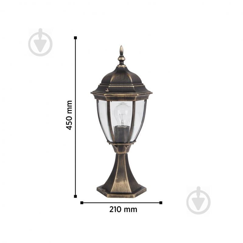 Ліхтарний стовп Blitz E27 60 Вт IP44 стара бронза - фото 2