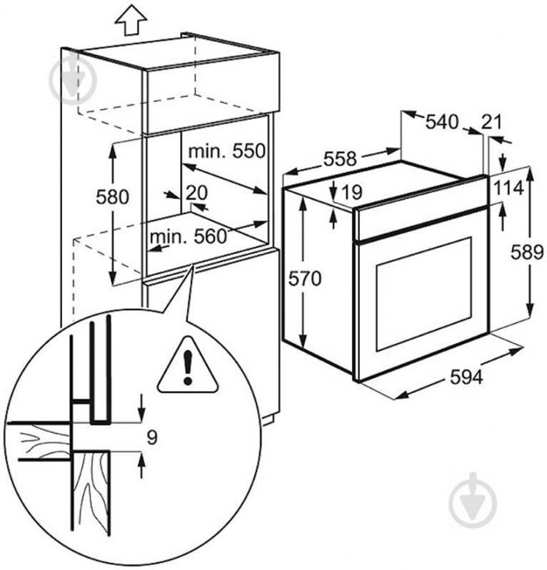 Духовой шкаф zanussi zzb510301x