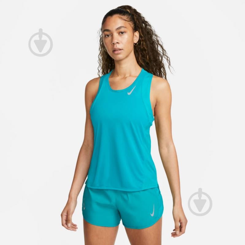 Майка Nike W NK FAST DF TANK DD5940-443 р.2XL бирюзовый - фото 1