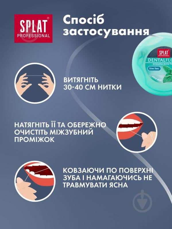 Зубная нить SPLAT Волокна серебра 30 м - фото 5