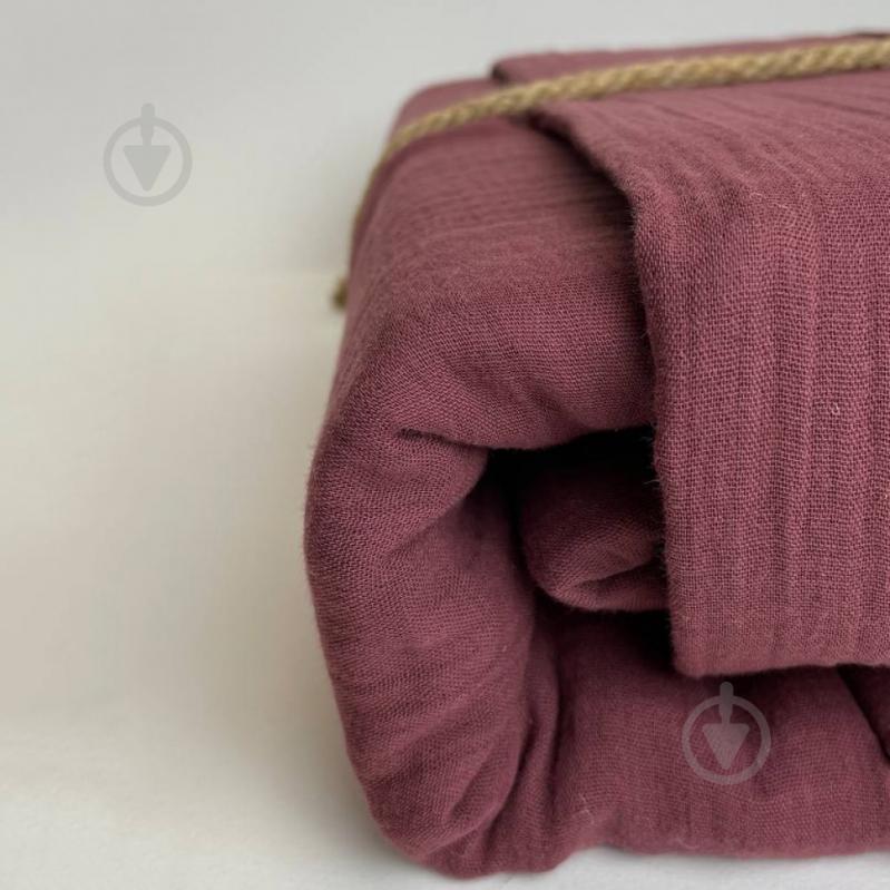 Комплект постільної білизни Muslin Burgundy 2.0 бургунді SoundSleep - фото 2