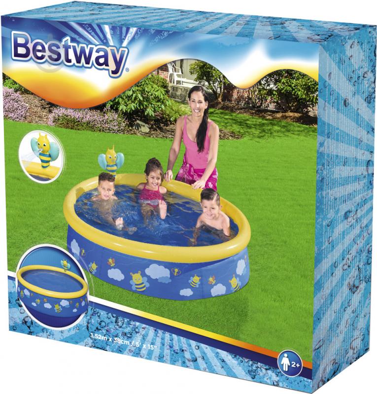 Бассейн надувной Bestway Spray Pool 152х38 см в ассортименте - фото 9