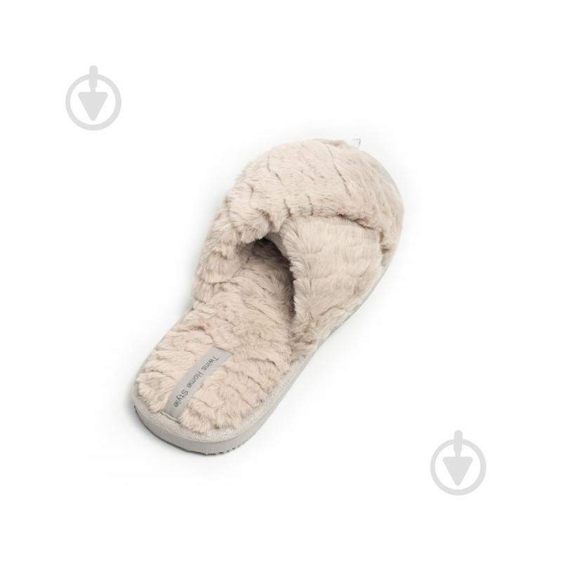 Тапки домашние Twins меховые перекрест 15122 р.40 бежевый - фото 6 Тапки домашние Twins меховые перекрест 15122 р.40 бежевый - фото 6