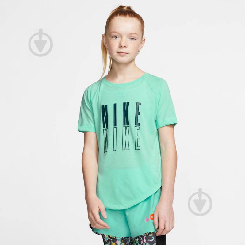 Футболка Nike G NK SS TROPHY GFX TOP CJ7563-349 р.M бирюзовый - фото 3