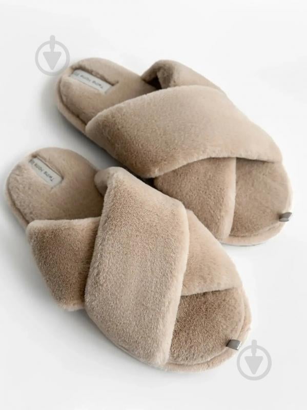 Тапки домашние Twins меховые перекрест 15129 р.38/39 бежевый - фото 5 Тапки домашние Twins меховые перекрест 15129 р.38/39 бежевый - фото 5