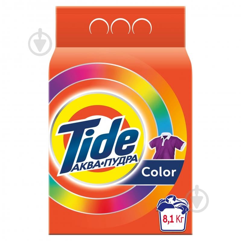 Пральний порошок для машинного прання Tide Аква-Пудра Color 8,1 кг - фото 1