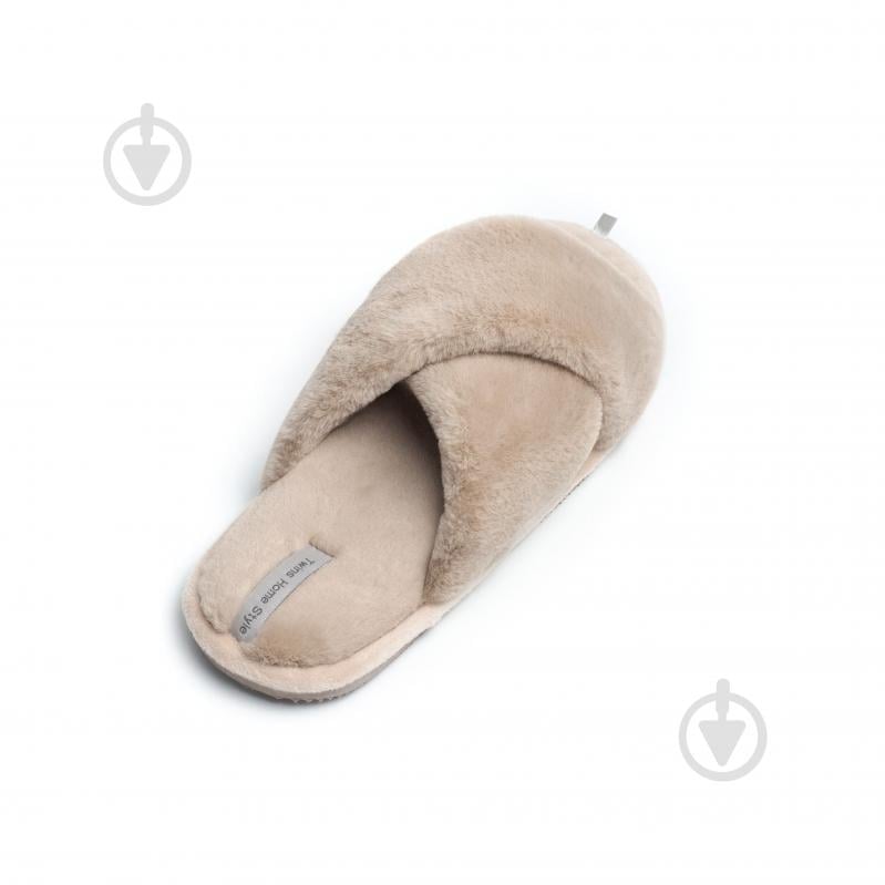 Тапки домашние Twins меховые перекрест 15130 р.40 бежевый - фото 10 Тапки домашние Twins меховые перекрест 15130 р.40 бежевый - фото 10