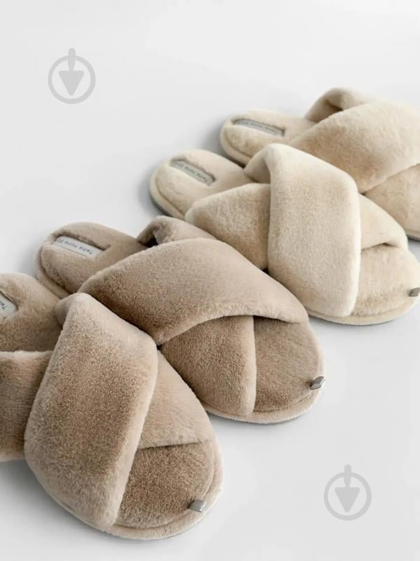 Тапки домашние Twins меховые перекрест 15130 р.40 бежевый - фото 8 Тапки домашние Twins меховые перекрест 15130 р.40 бежевый - фото 8