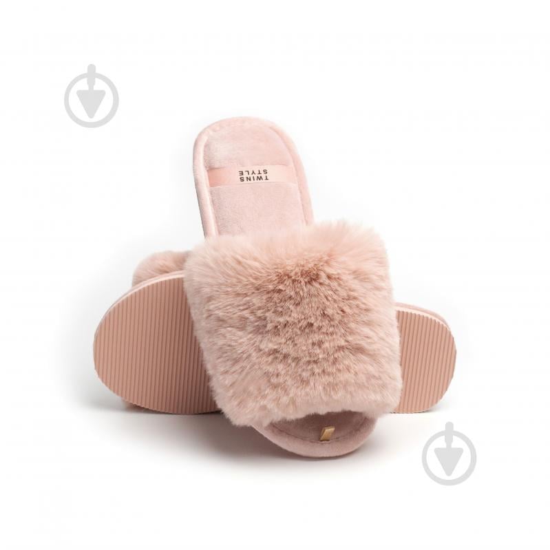 Тапки домашние Twins меховые 15688 р.36/37 пудровый - фото 4 Тапки домашние Twins меховые 15688 р.36/37 пудровый - фото 4
