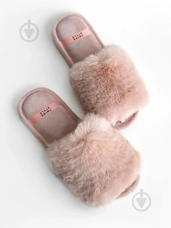 Тапки домашние Twins меховые 15688 р.36/37 пудровый - фото 3 Тапки домашние Twins меховые 15688 р.36/37 пудровый - фото 3