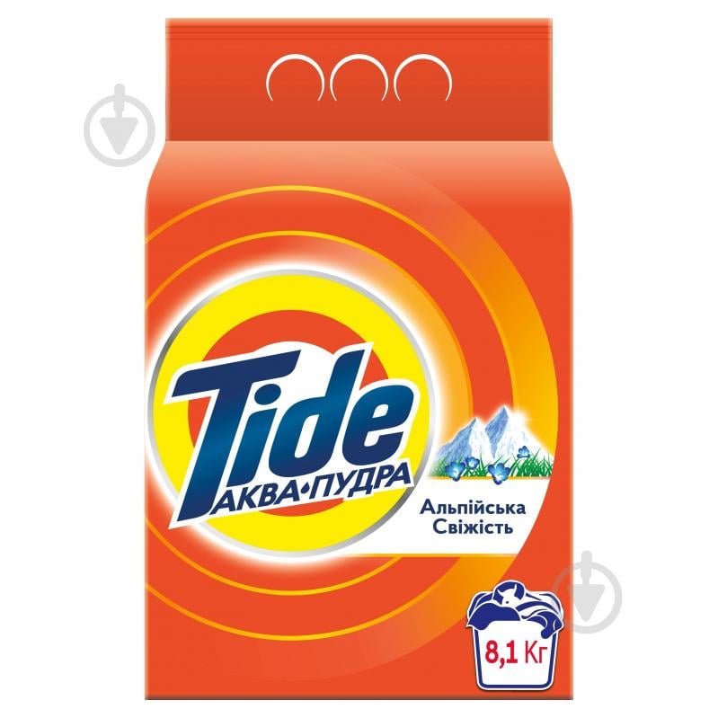 Пральний порошок для машинного прання Tide Аква-Пудра Альпійська свіжість 8,1 кг - фото 1