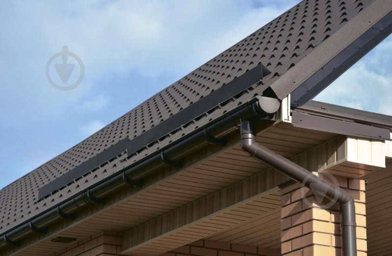 Комплект водостічної системи RoofOK 120 мм 4 м коричневий - фото 2