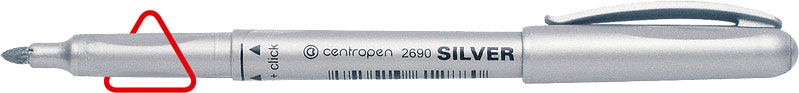 Маркер спеціальний Centropen 1,5-3 мм 2690/13 срібний - фото 2