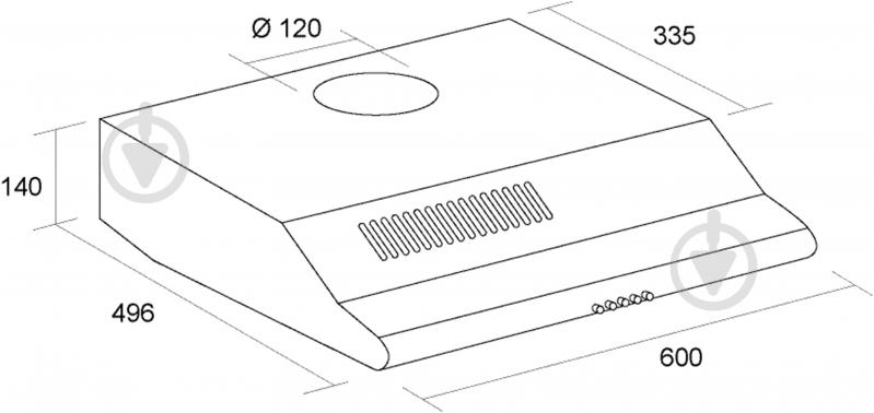 Вытяжка Pyramida BASIC UNO 60 WHITE - фото 4