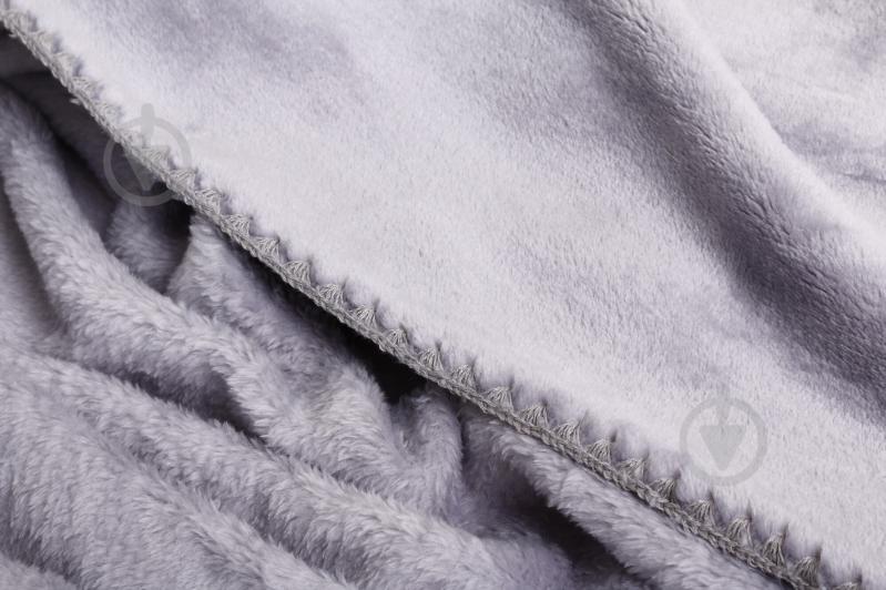 Плед Микрофибра 200x220 см серый Ярослав - фото 2