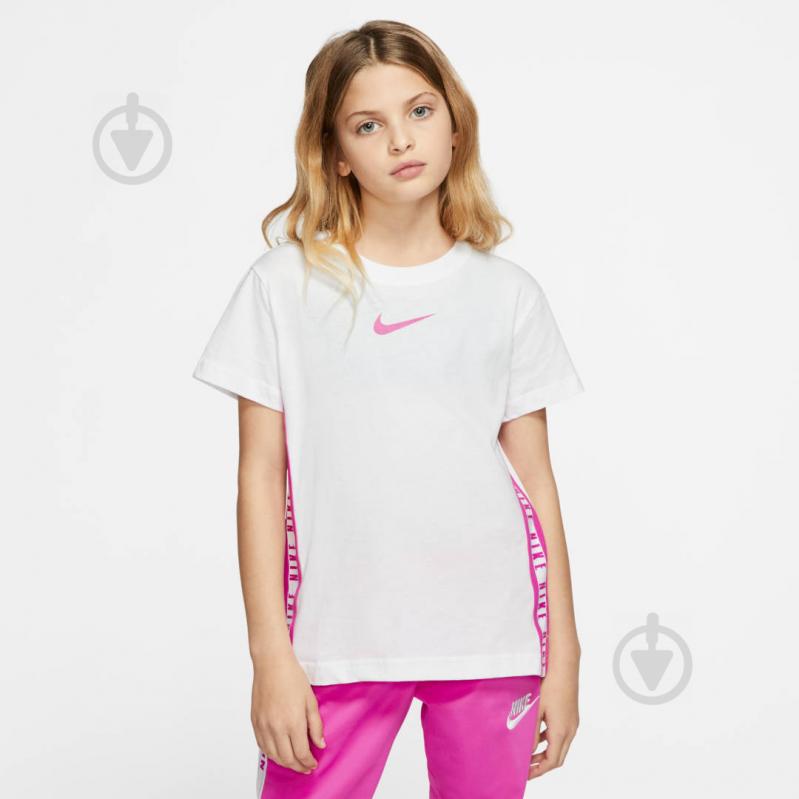 Футболка Nike G NSW TEE DPTL TRICOT TRACK CT2788-100 р.M белый - фото 3