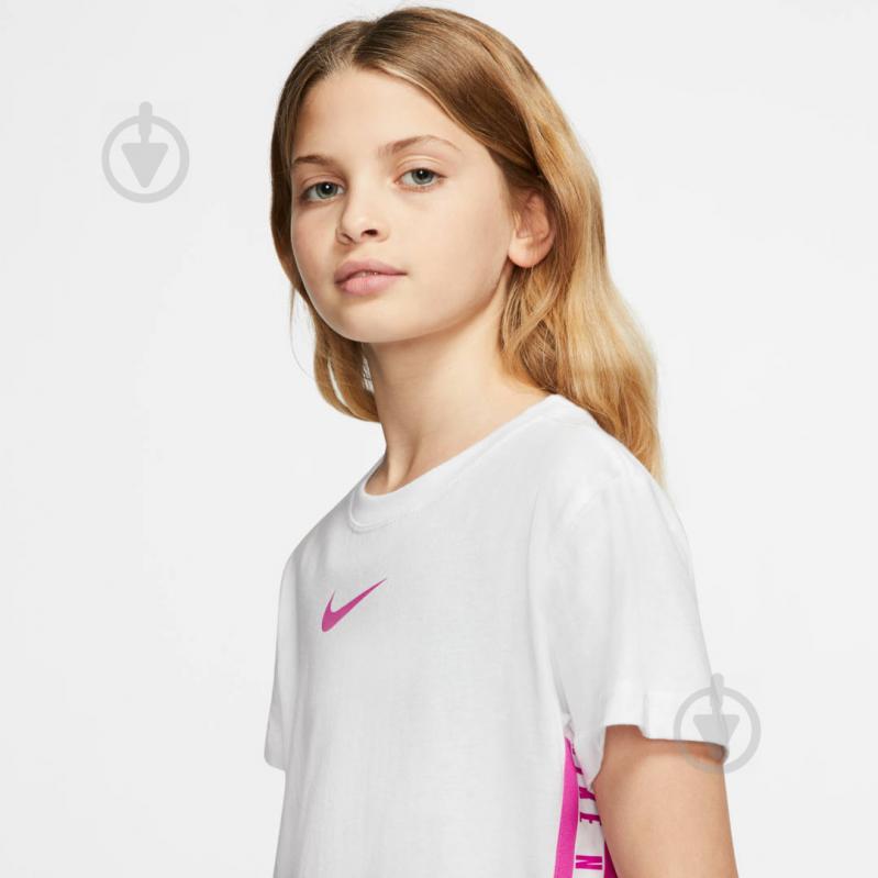 Футболка Nike G NSW TEE DPTL TRICOT TRACK CT2788-100 р.XL белый - фото 5