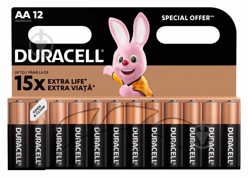 Батарейки лужні Duracell LR06 MN1500 AA (пальчикові) 12 шт. - фото 2