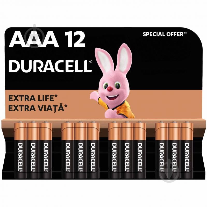 Батарейки Duracell LR03 MN2400 AAA (мизинчиковые) 12 шт. - фото 2