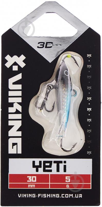 Балансир Viking Fishing Yeti Ice Jig Light Blue Glam 30мм 5г #003 - фото 2