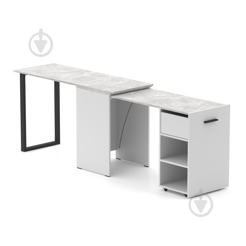 Стіл Knap Knap трансформер письмовий поворотний Hobana+Jumbo Ш1 770х1350х500 мм білий/ательє світлий (S201010222 ) - фото 2 Стіл Knap Knap трансформер письмовий поворотний Hobana+Jumbo Ш1 770х1350х500 мм білий/ательє світлий (S201010222 ) - фото 2