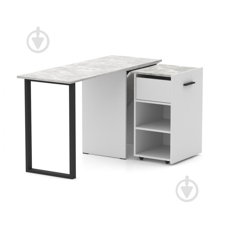 Стіл Knap Knap трансформер письмовий поворотний Hobana+Jumbo Ш1 770х1350х500 мм білий/ательє світлий (S201010222 ) - фото 3 Стіл Knap Knap трансформер письмовий поворотний Hobana+Jumbo Ш1 770х1350х500 мм білий/ательє світлий (S201010222 ) - фото 3