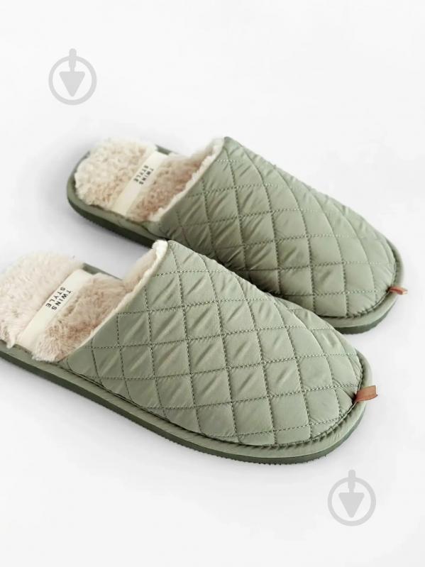 Тапки домашние Twins HS-LUX стеганные 15881 р.40/41 темно-зеленый - фото 6 Тапки домашние Twins HS-LUX стеганные 15881 р.40/41 темно-зеленый - фото 6