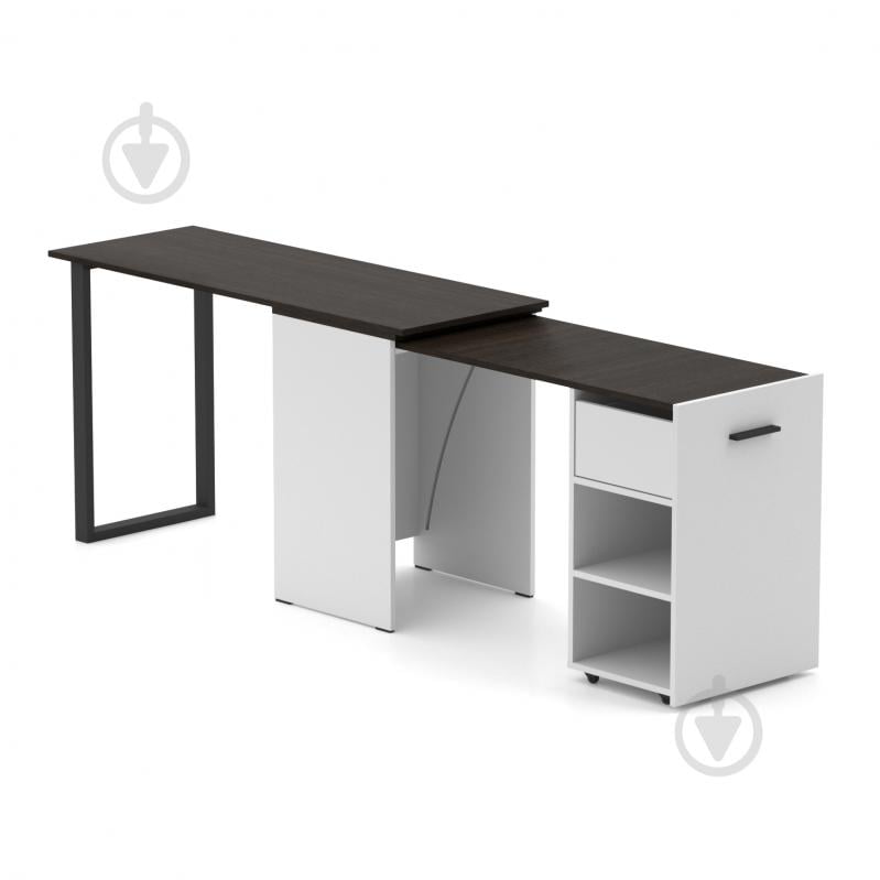 Стол Knap Knap трансформер письменный поворотный Hobana+Jumbo Ш1 770х1350х500 мм белый/венге (S201010220 ) - фото 2 Стол Knap Knap трансформер письменный поворотный Hobana+Jumbo Ш1 770х1350х500 мм белый/венге (S201010220 ) - фото 2