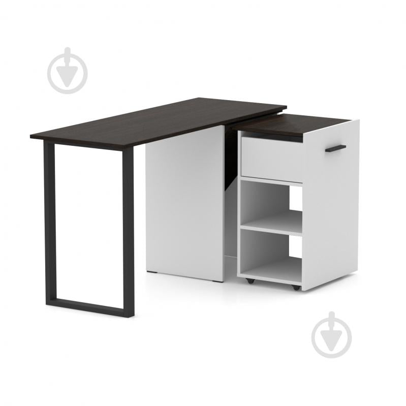 Стол Knap Knap трансформер письменный поворотный Hobana+Jumbo Ш1 770х1350х500 мм белый/венге (S201010220 ) - фото 3 Стол Knap Knap трансформер письменный поворотный Hobana+Jumbo Ш1 770х1350х500 мм белый/венге (S201010220 ) - фото 3