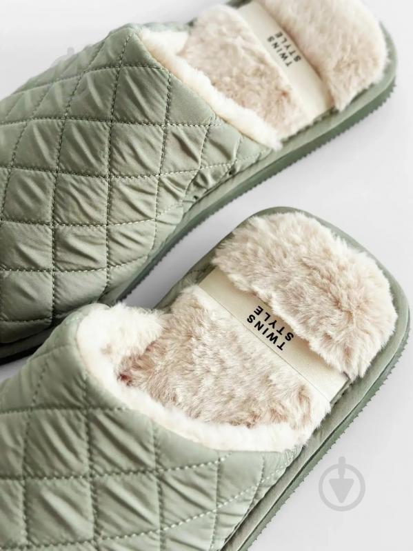 Тапки домашние Twins HS-LUX стеганные 15883 р.44/45 темно-зеленый - фото 5 Тапки домашние Twins HS-LUX стеганные 15883 р.44/45 темно-зеленый - фото 5