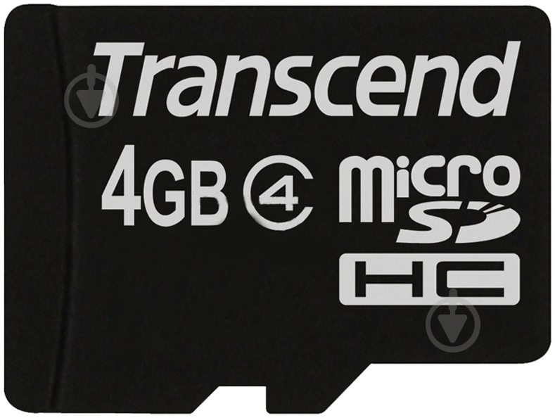 Карта пам'яті Transcend microSDHC 4GB Class 4 - фото 1