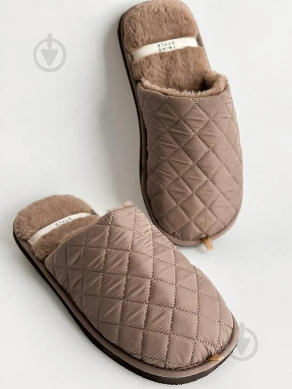 Тапки домашние Twins HS-LUX стеганные 15885 р.41/41 коричневый - фото 4 Тапки домашние Twins HS-LUX стеганные 15885 р.41/41 коричневый - фото 4
