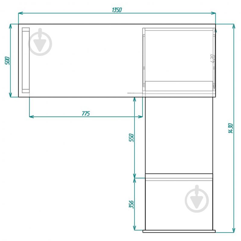 Стіл Knap Knap трансформер письмовий поворотний Hobana+Jumbo Ш2 770х1350х500 мм білий/білий (S201020201 ) - фото 8 Стіл Knap Knap трансформер письмовий поворотний Hobana+Jumbo Ш2 770х1350х500 мм білий/білий (S201020201 ) - фото 8