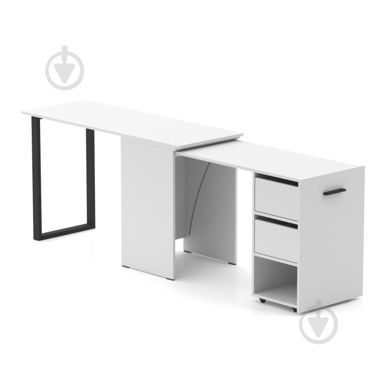 Стіл Knap Knap трансформер письмовий поворотний Hobana+Jumbo Ш2 770х1350х500 мм білий/білий (S201020201 ) - фото 2 Стіл Knap Knap трансформер письмовий поворотний Hobana+Jumbo Ш2 770х1350х500 мм білий/білий (S201020201 ) - фото 2