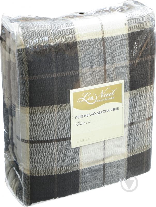 Плед Холмс 220x240 см бежевый La Nuit - фото 3