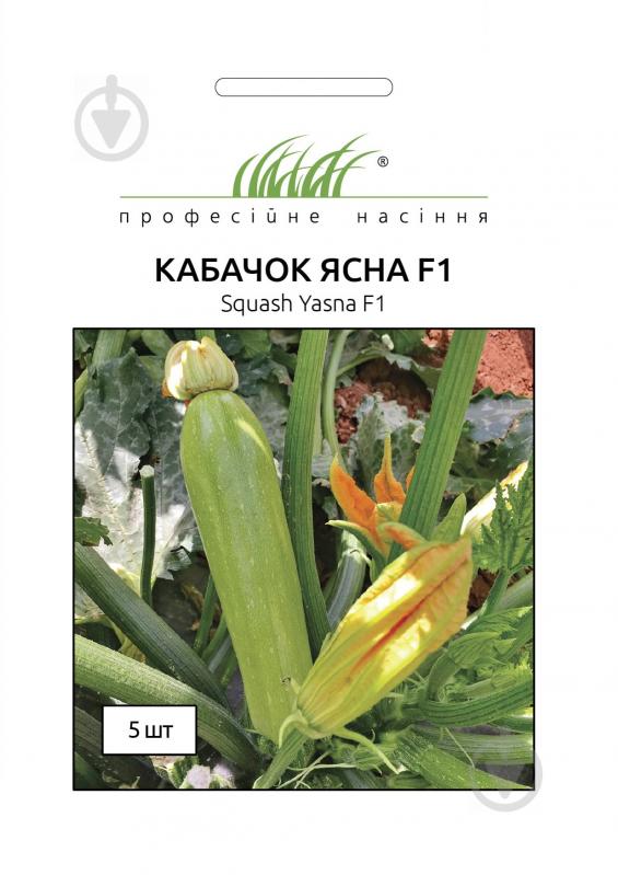 Семена Професійне насіння кабачок Ясна F1 5 шт. (4820176696472) - фото 1