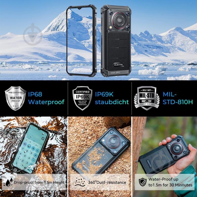 Смартфон Oukitel WP36 8/128GB black (6931940752176) - фото 9 Смартфон Oukitel WP36 8/128GB black (6931940752176) - фото 9