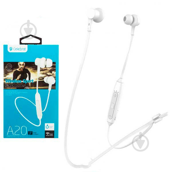 Гарнітура Celebrat bluetooth A20 white (714465) - фото 2 Гарнітура Celebrat bluetooth A20 white (714465) - фото 2